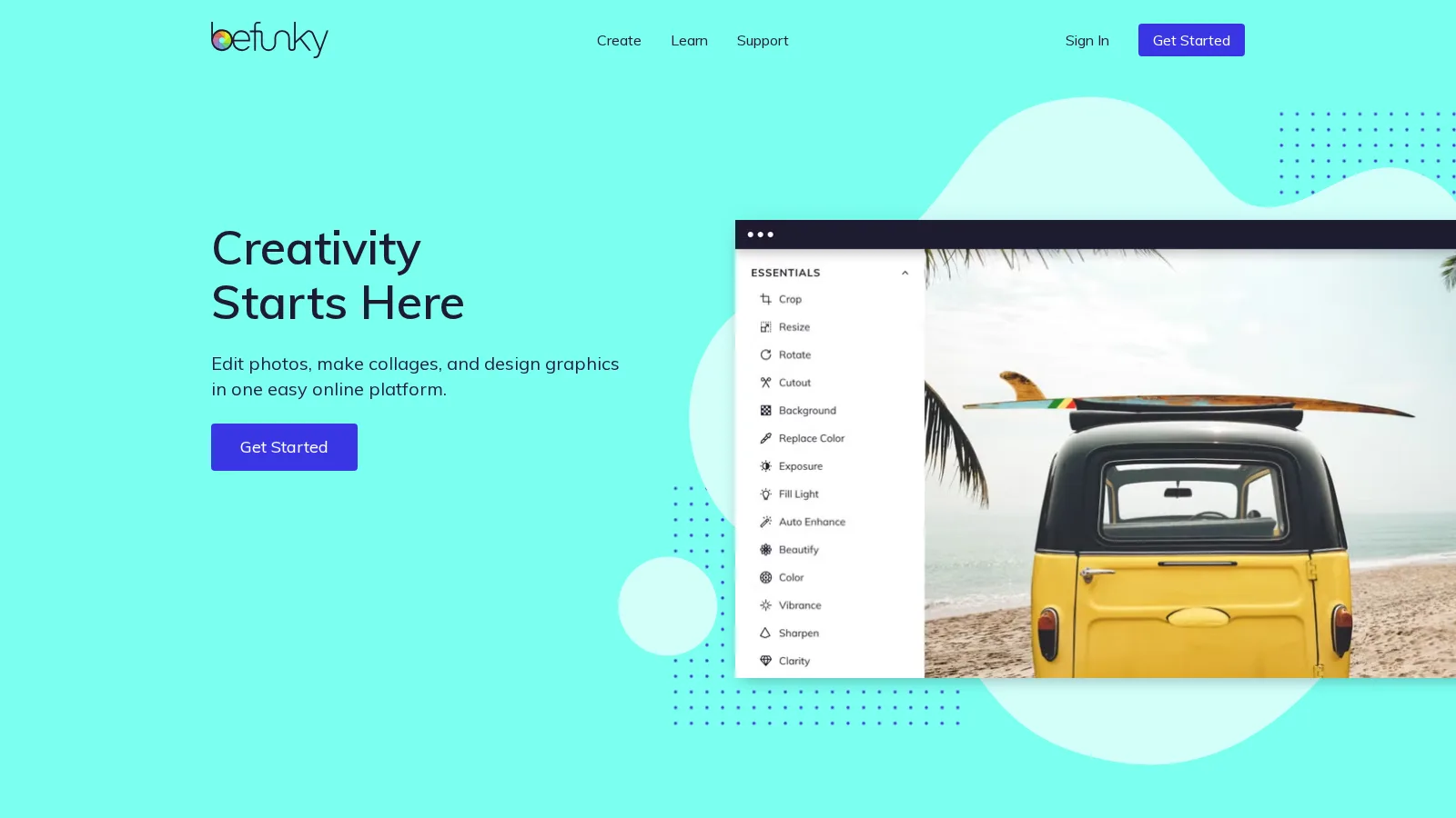 BeFunky AI — скриншот