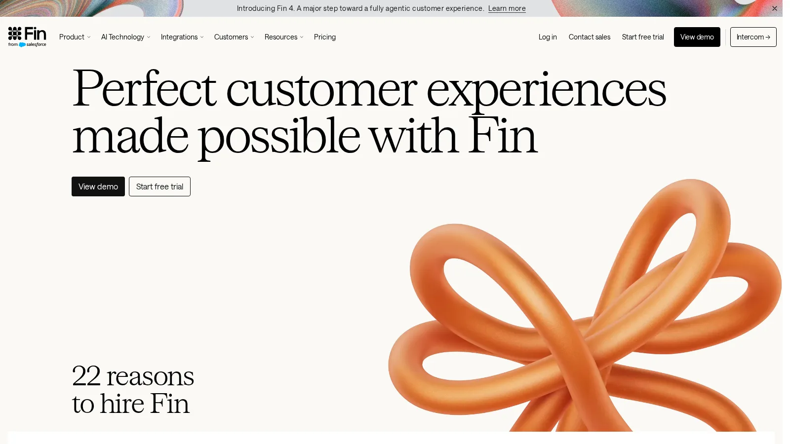 Intercom Fin — скриншот