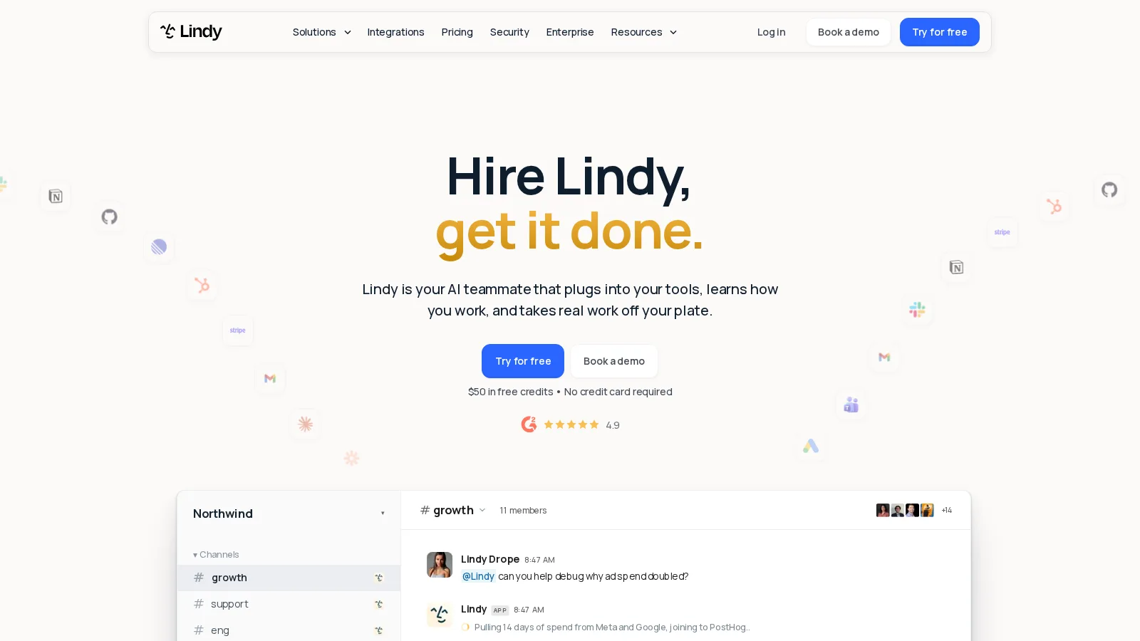 Lindy AI — скриншот
