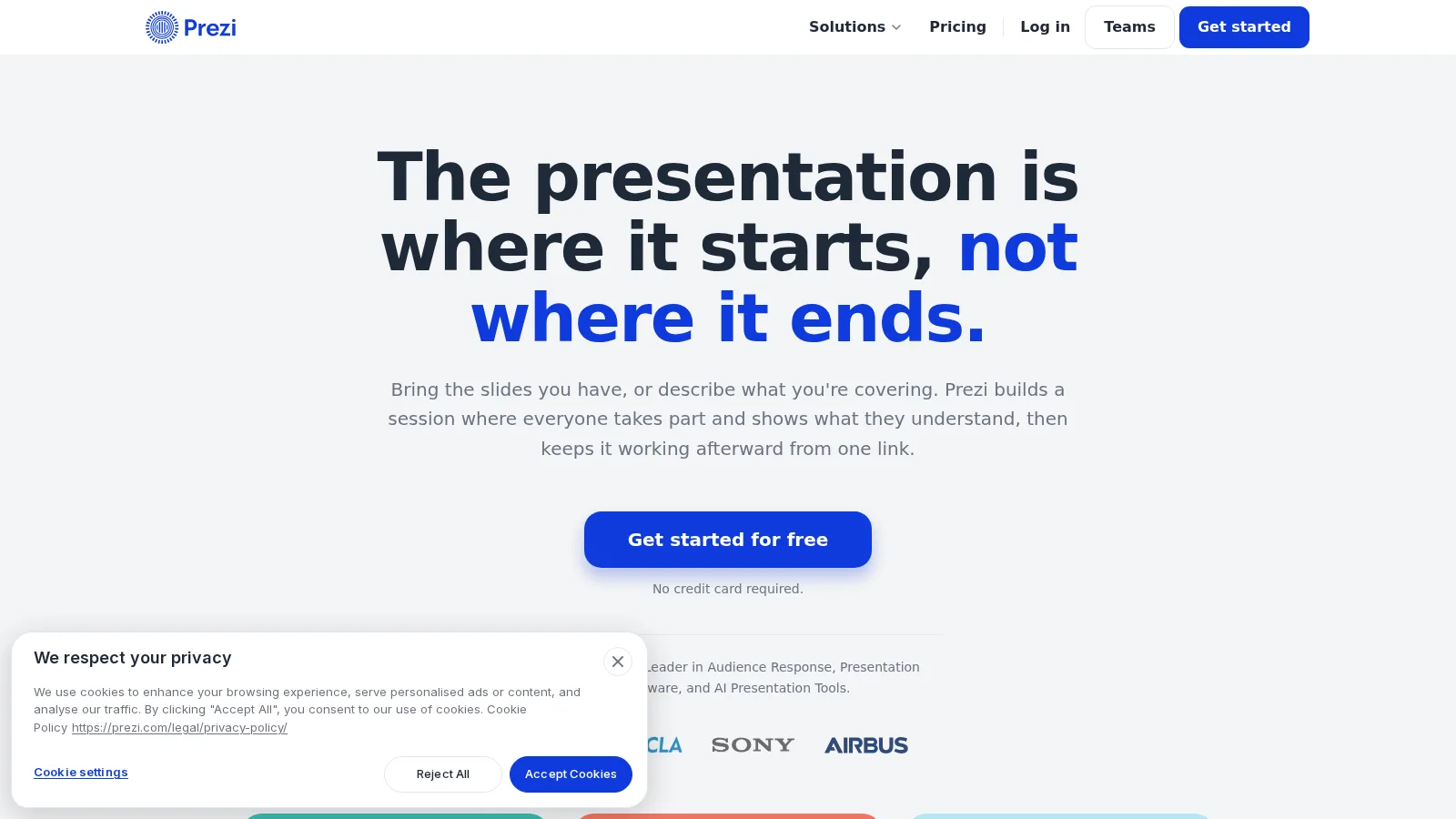 Prezi AI — скриншот